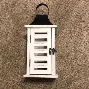Off White Wood Lantern